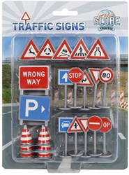 25 traffic signs toy set plastic educational Kids Globe