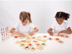 TickiT educational wooden game Fruit & Vegetable Match memory set