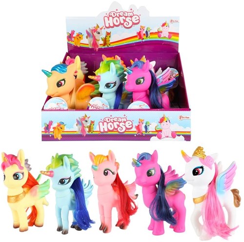Toi-Toys unicorn toy with long hair 19cm - magical gift for kids
