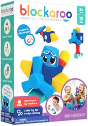 Blockaroo magnetic airplane building set foam blocks bath toy 10pcs