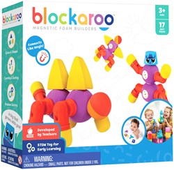 Magnetic Foam Blocks animal building set - educational bath toy