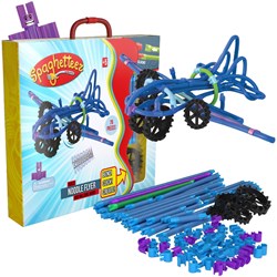 Clics construction toy Spaghetteez Noodle Flyer airplane flexible rods 76 pieces