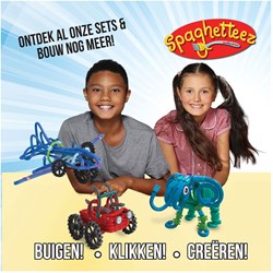 Clics building sticks toy - Spaghetteez flexible construction set 200 pieces