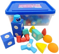 Blockaroo magnetic construction toy foam blocks 60 pieces bath toy