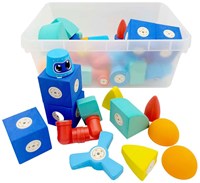Blockaroo magnetic construction toy foam blocks 60 pieces bath toy-2