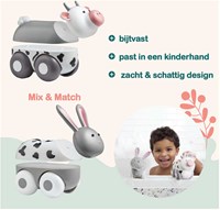 Clics magnetic toy farm animals Magimals Wheely Farm Box 6-piece set-2