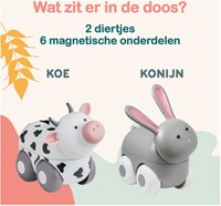Clics magnetic toy farm animals Magimals Wheely Farm Box 6-piece set-3