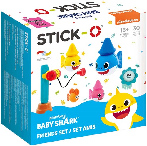 Stick-O magnetic building toy Baby Shark Friends set 30 pieces