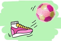 Metallic football pink 15cm glitter ball for kids and play fun