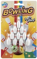 Pocket bowling set mini white toy bowling for kids