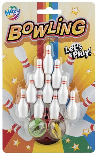 Pocket bowling set mini white toy bowling for kids