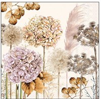 Ambiente napkins paper 25x25 cm dried flowers beige autumn