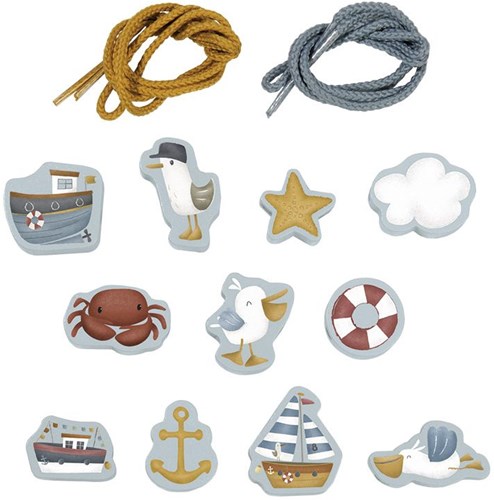 Merkloos Little Dutch houten rijgkralen Sailors