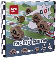 APLI Kids racing board game with wooden cars - educational kids game