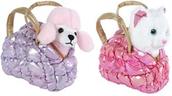 Plush cat cuddle toy with carry bag - Take Me Home toy cat plush