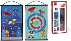Scratch dartboard toy Superheroes - with suction cup darts