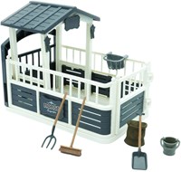 Mojo horse stable playset - horse farm toy set plastic