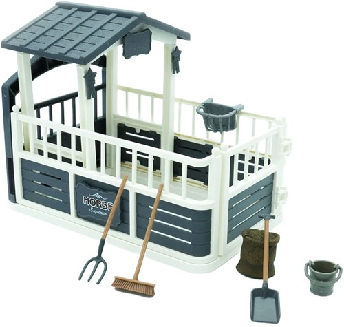 Mojo horse stable playset - horse farm toy set plastic