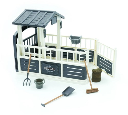 Mojo horse stable playset - horse farm toy set plastic-2