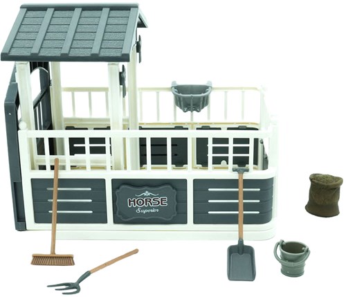 Mojo horse stable playset - horse farm toy set plastic-3