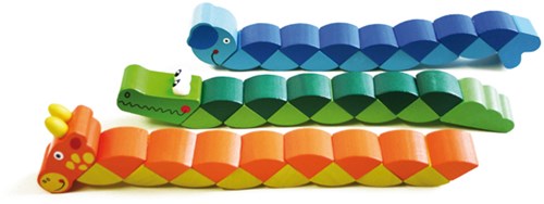 Eduplay wooden animal puzzle snake - colorful toy for children