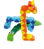 Eduplay wooden animal puzzle snake - colorful toy for children-2
