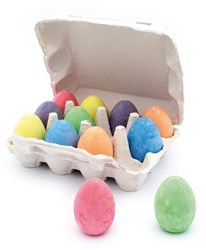 Eduplay sidewalk chalk eggs set - 12 pieces multicolor chalk