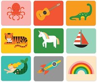 Petit Collage board game - Guessing Game What Am I? Kids cardboard