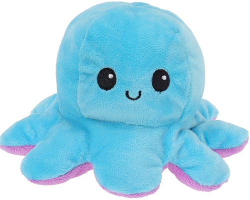 Plush octopus reversible cuddly toy multicolor emotions toy