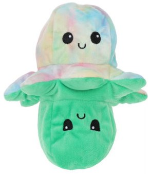 Plush octopus reversible cuddly toy multicolor emotions toy-3