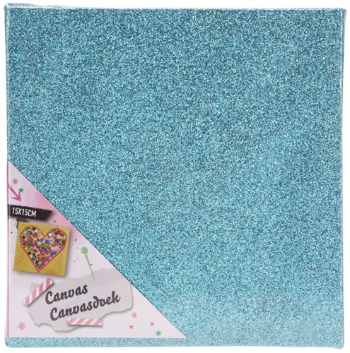 Canvas Glitter 15x15cm, Set van 12-2