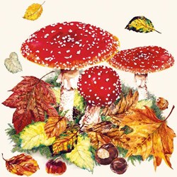 Ambiente napkins fly agaric 33cm paper table decoration FSC