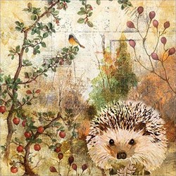 Ambiente napkins autumn hedgehog 25cm paper table decoration