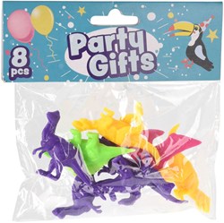 Colourful Dino party favors - mini dinosaur toys 8 pieces