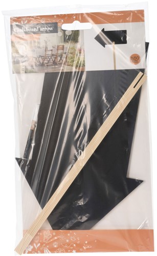 Chalkboard arrow on stick wooden blackboard 50cm decoration