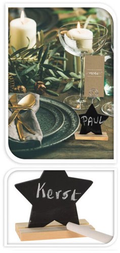 Naamkaarthouder Krijtbord Kerst, 13cm-3
