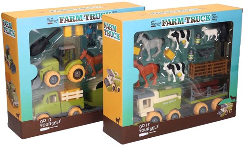 Boerderij Farm playset tractor educational cardboard toy for kids