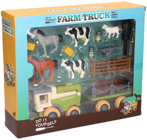 Boerderij Farm playset tractor educational cardboard toy for kids-2