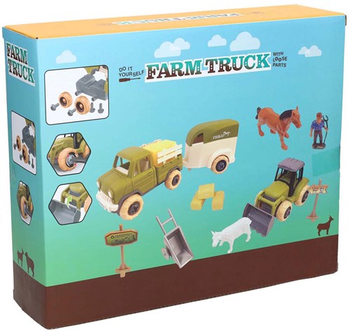 Boerderij Farm playset tractor educational cardboard toy for kids-3