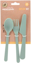Cutlery set recycled plastic toy - 3-piece colorful children's cutlery
