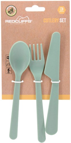 Cutlery set recycled plastic toy - 3-piece colorful children's cutlery