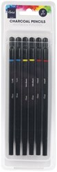 Charcoal pencils set black 12 pieces - drawing material kids adults
