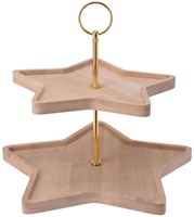 Etagere Ster Bamboe 2-Laags-2