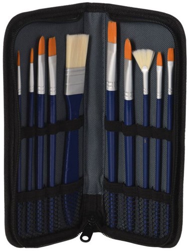 Brush set oil paint storage bag 10 pieces painting creative kids-2