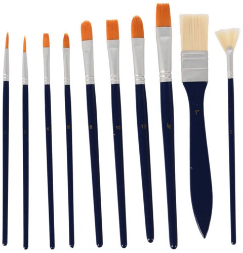 Brush set oil paint storage bag 10 pieces painting creative kids-3