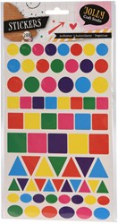 Stickers geometric shapes paper craft 288 pieces multi color