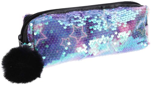 Etui met Pailletten en Pompom