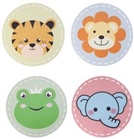 Ronde Dierenplacemats Set van 12, 38cm