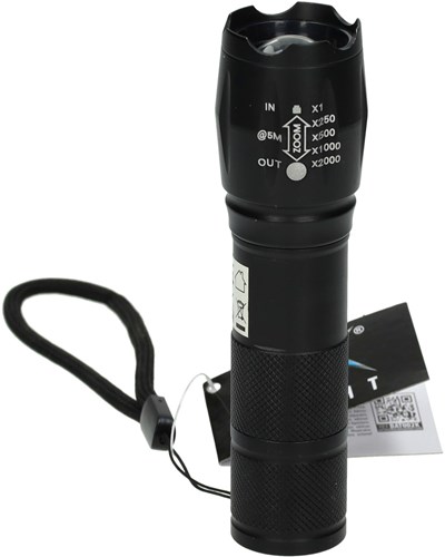 Black flashlight toy - 13cm flashlight for kids