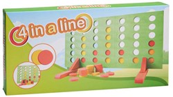 Wooden 4 in a row game strategic board game multicolor